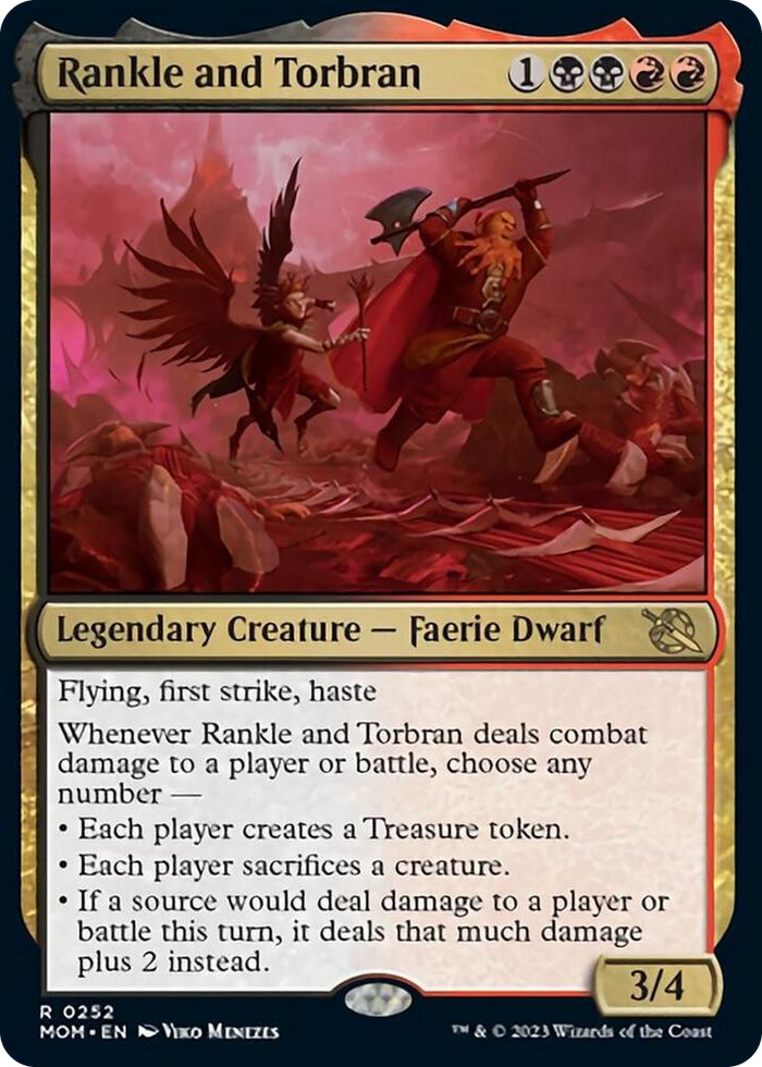 Rankle and Torbran #252 R - March of the Machine Pokemon card