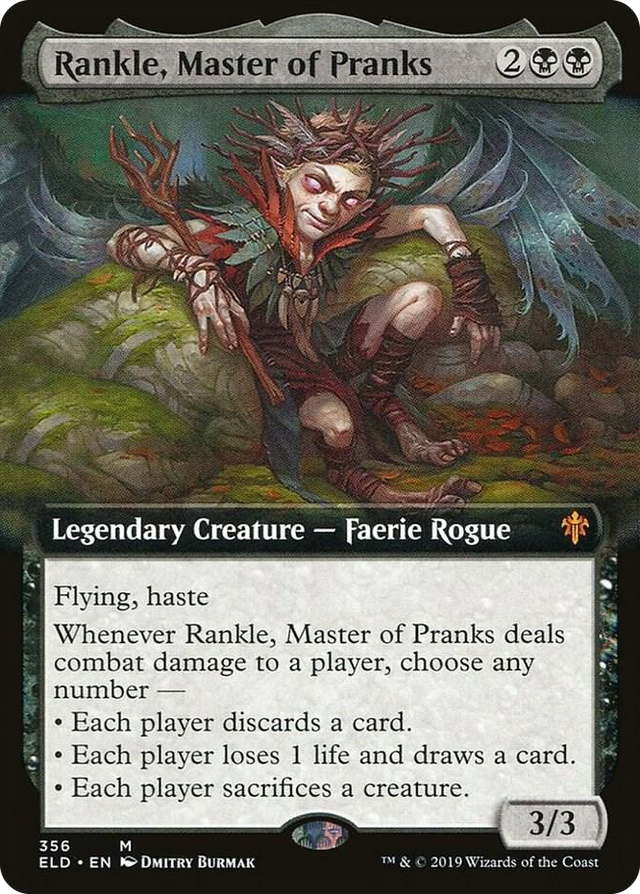 0356 Rankle, Master of Pranks (Extended Art) M Throne of Eldraine