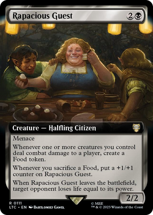 0111 Rapacious Guest (Extended Art) R Commander: The Lord of the Rings: Tales of Middle-earth
