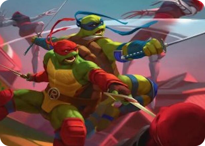 Raph & Leo, Sibling Rivals Art Card #16 S - Art Series: Teenage Mutant Ninja Turtles Pokemon card
