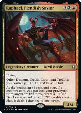 Raphael, Fiendish Savior #292 R - Commander Legends: Battle for Baldur's Gate Pokemon card