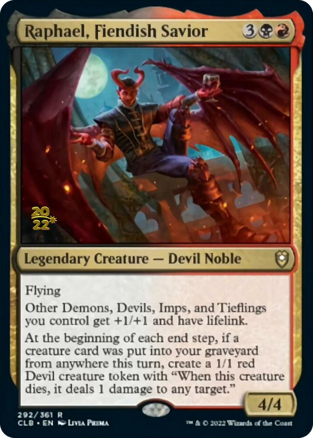 0292 Raphael, Fiendish Savior R Prerelease Cards