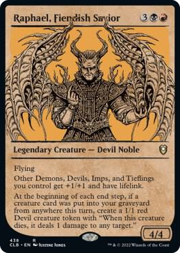 0438 Raphael, Fiendish Savior (Showcase) R Commander Legends: Battle for Baldur's Gate