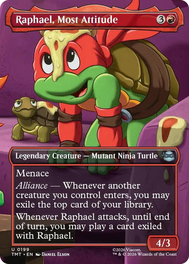 0199 Raphael, Most Attitude (Borderless) U Teenage Mutant Ninja Turtles
