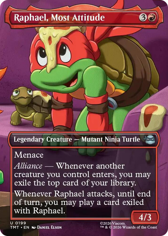 Raphael, Most Attitude (Borderless) #199 U - Teenage Mutant Ninja Turtles Pokemon card