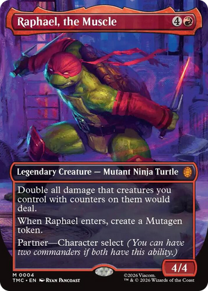0004 Raphael, the Muscle (0004) (Borderless) M Commander: Teenage Mutant Ninja Turtles