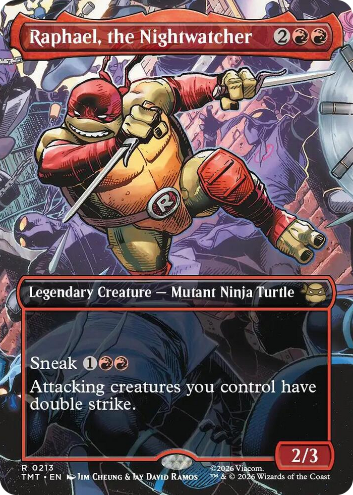 Raphael, the Nightwatcher (Borderless) #213 R - Teenage Mutant Ninja Turtles Pokemon card