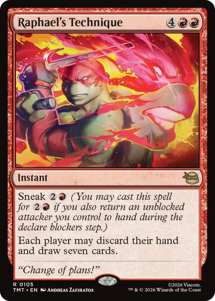 Raphael's Technique #105 R - Teenage Mutant Ninja Turtles Pokemon card