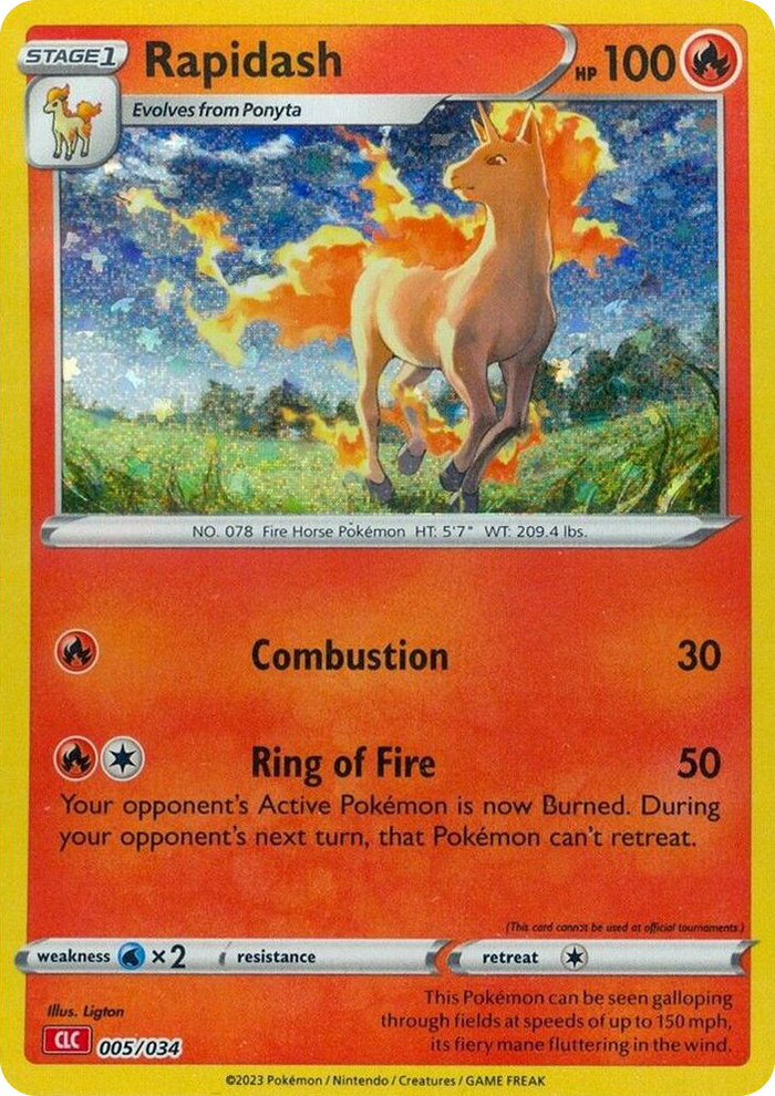 0005 Rapidash Classic Collection Trading Card Game Classic