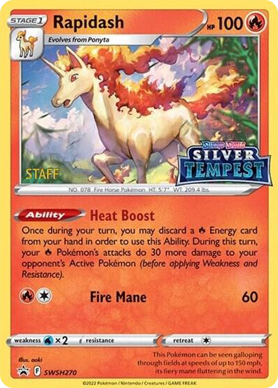 0270 Rapidash - SWSH270 (Prerelease) [STAFF] Promo Sword & Shield Promo Cards