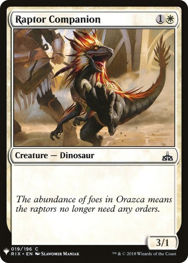 0019 Raptor Companion C The List Reprints