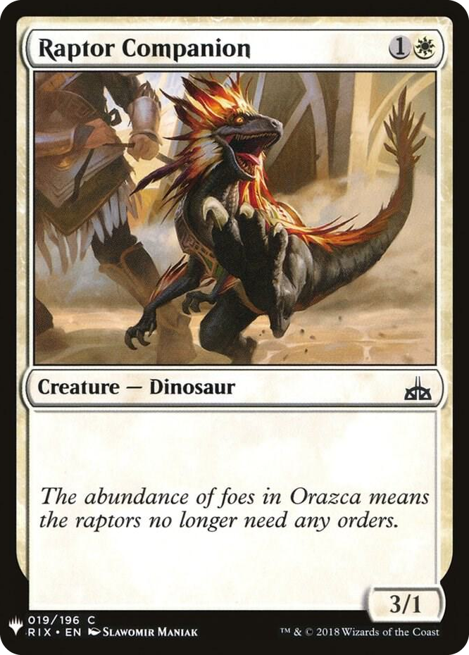 Raptor Companion #19 C - The List Reprints Pokemon card