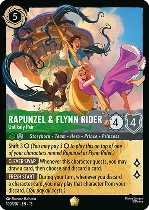 0100 Rapunzel & Flynn Rider - Unlikely Pair Legendary Attack of the Vine!