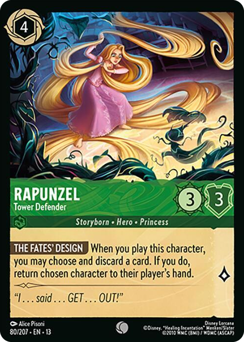 Rapunzel - Tower Defender #80 Common - Attack of the Vine! Pokemon card