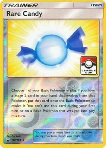0142 Rare Candy - 142/168 (League Cup) Promo League & Championship Cards