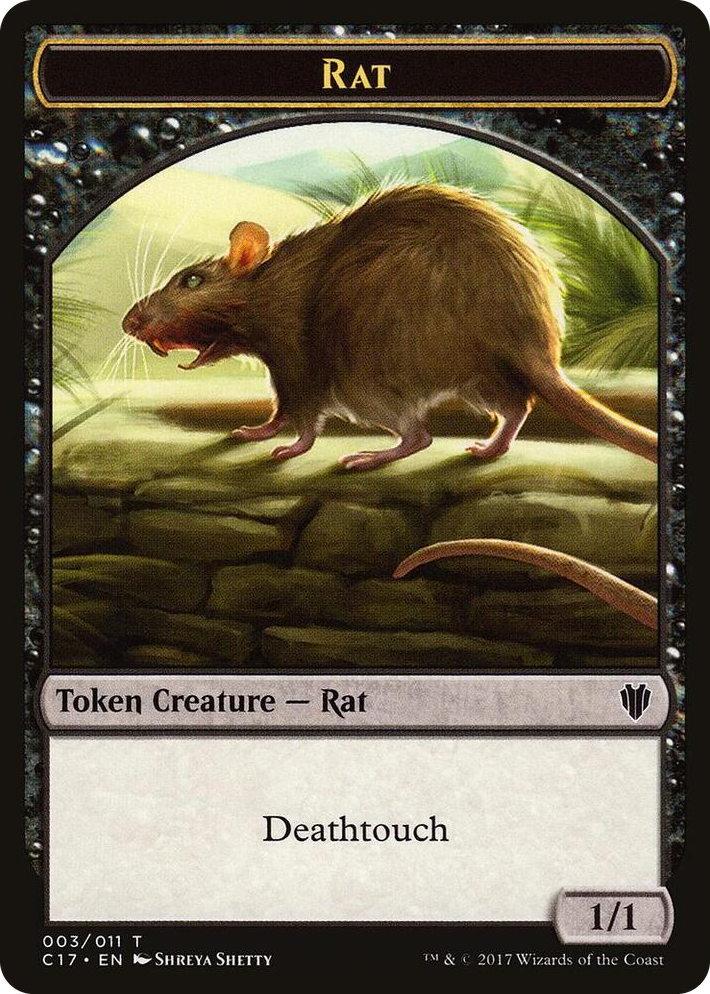 0003 Rat // Cat Double-sided Token T Commander 2017
