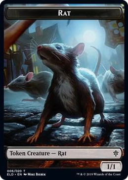 0006 Rat // Food (018) Double-Sided Token T Throne of Eldraine