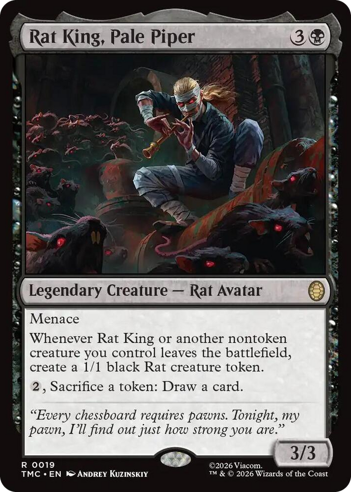 Rat King, Pale Piper #19 R - Commander: Teenage Mutant Ninja Turtles Pokemon card