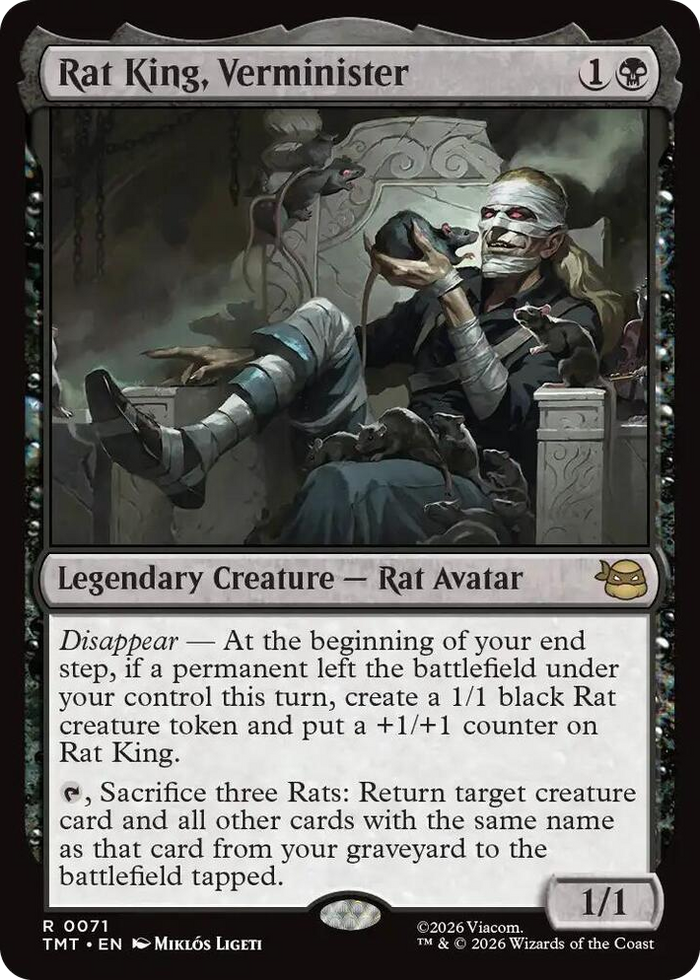 Rat King, Verminister #71 R - Teenage Mutant Ninja Turtles Pokemon card