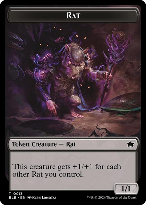 0013 Rat // Splash Lasher Double-Sided Token T Bloomburrow