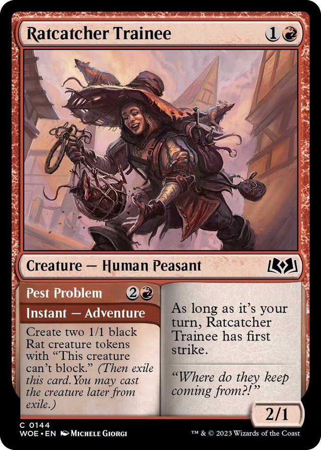 0144 Ratcatcher Trainee C Wilds of Eldraine
