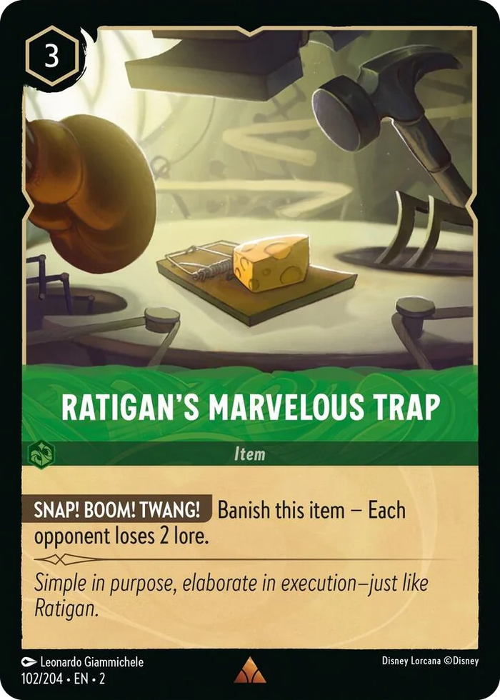 Ratigan's Marvelous Trap #102 Rare - Rise of the Floodborn Pokemon card