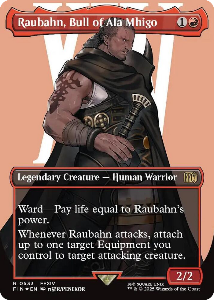 Raubahn, Bull of Ala Mhigo (Borderless) (Surge Foil) #533 R - FINAL FANTASY Pokemon card