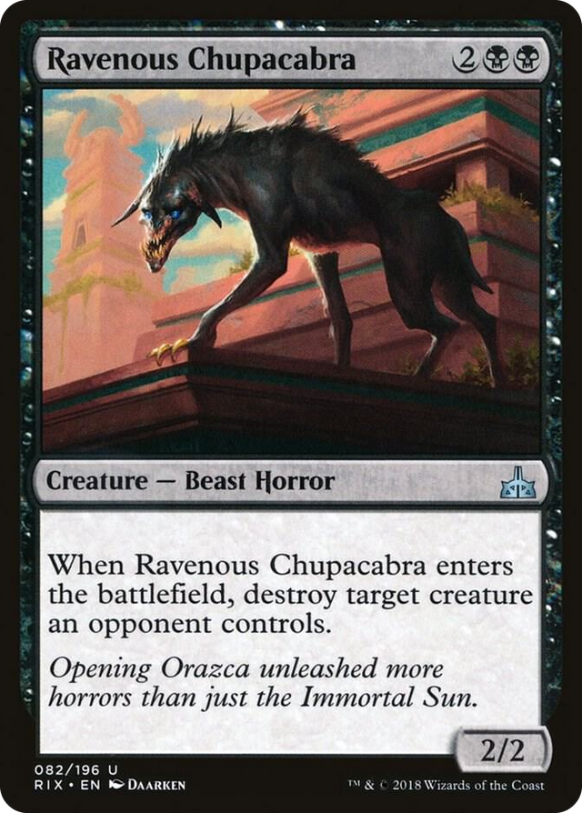 0082 Ravenous Chupacabra U Rivals of Ixalan