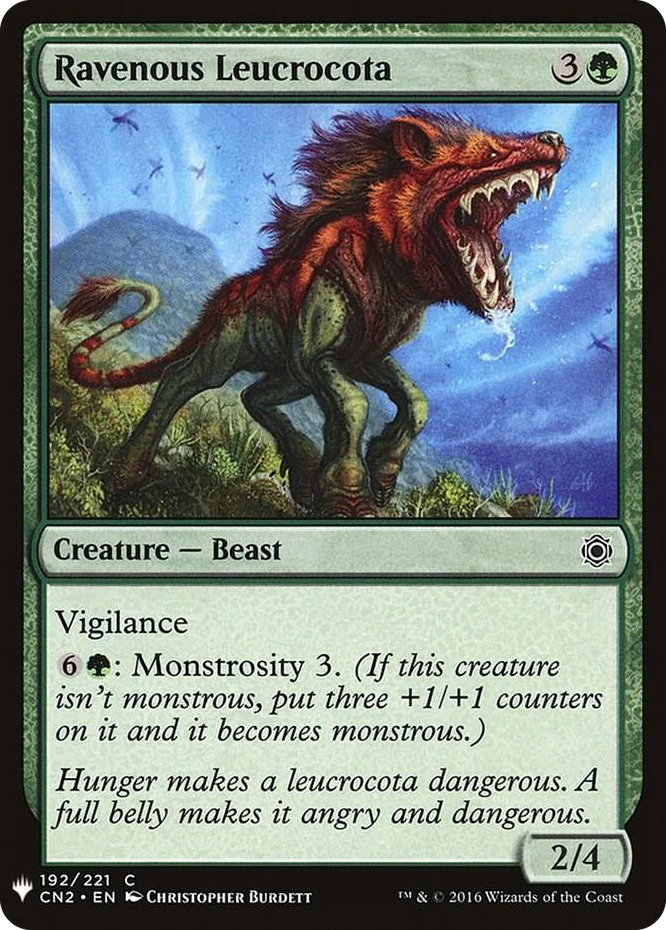 0192 Ravenous Leucrocota C The List Reprints