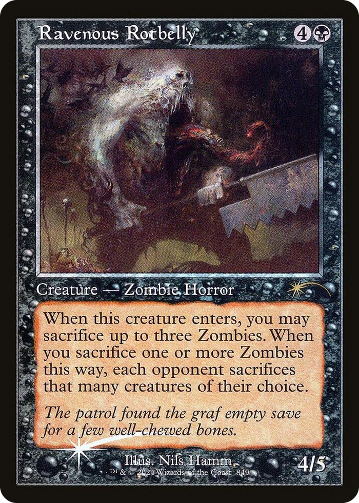 Ravenous Rotbelly (Retro Frame) #849 R - Secret Lair Drop Series Pokemon card