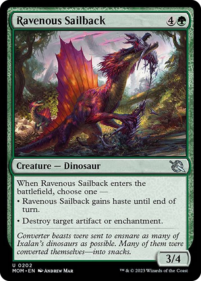 Ravenous Sailback #202 U - March of the Machine Pokemon card