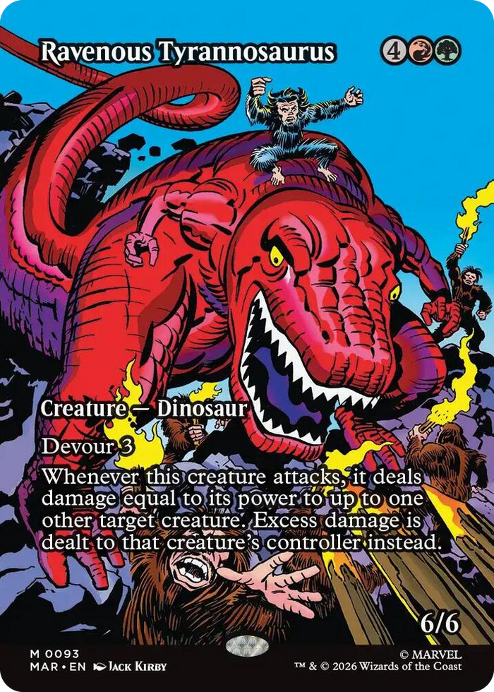 Ravenous Tyrannosaurus (Borderless) #93 M - Marvel Universe Eternal-Legal Pokemon card