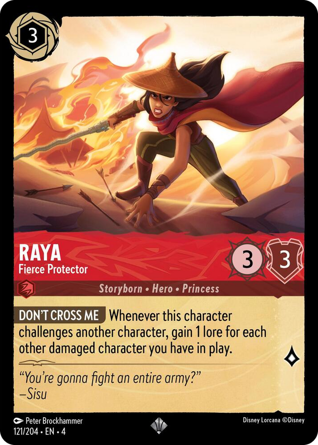 0121 Raya - Fierce Protector Super Rare Ursula's Return