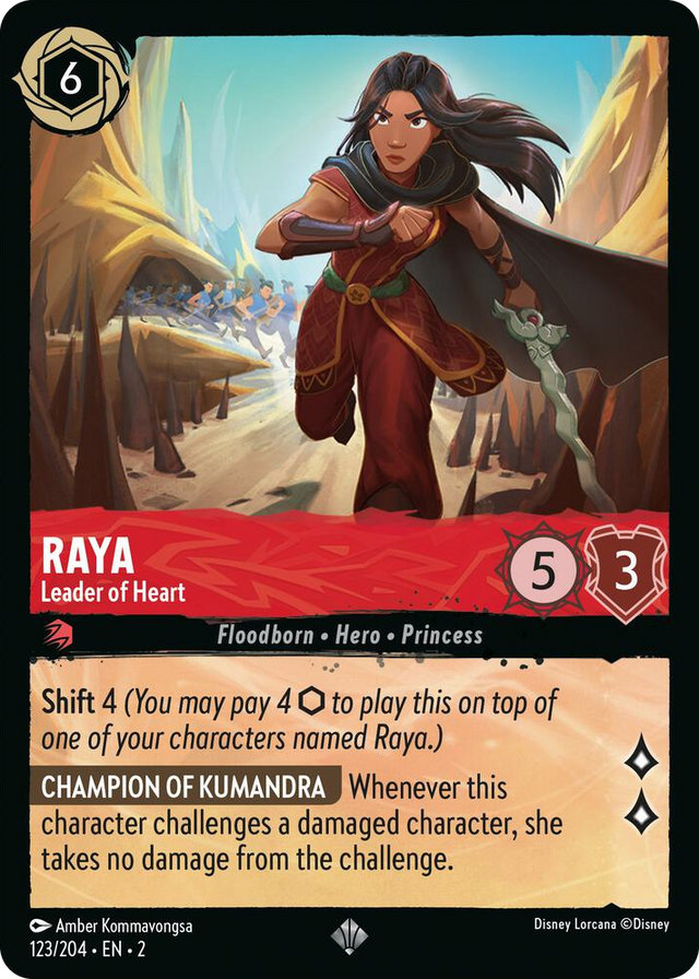 0123 Raya - Leader of Heart Super Rare Rise of the Floodborn