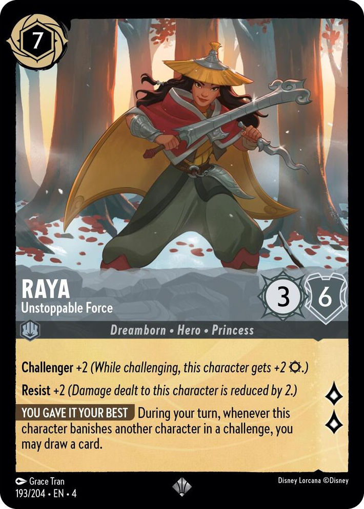 0193 Raya - Unstoppable Force Super Rare Ursula's Return