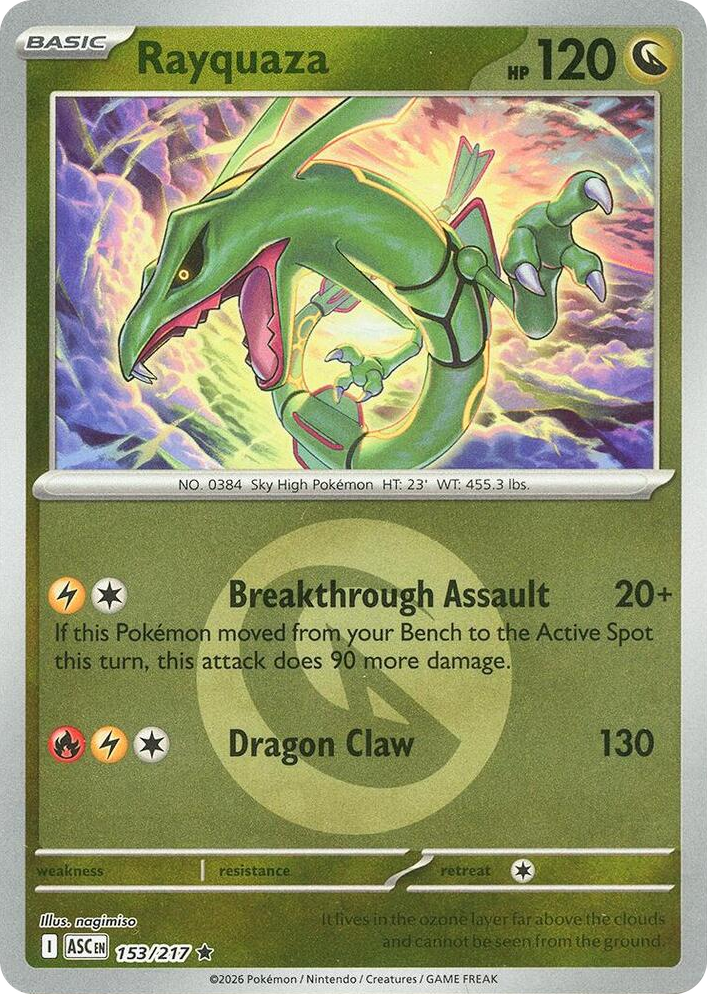 0153 Rayquaza (Energy Symbol Pattern) Rare Ascended Heroes