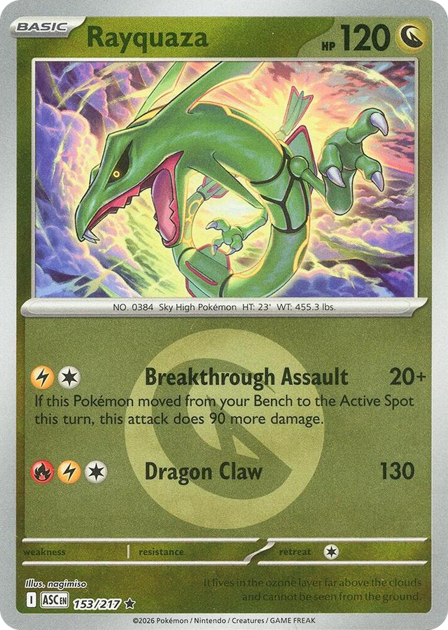 0153 Rayquaza (Energy Symbol Pattern) Rare Ascended Heroes