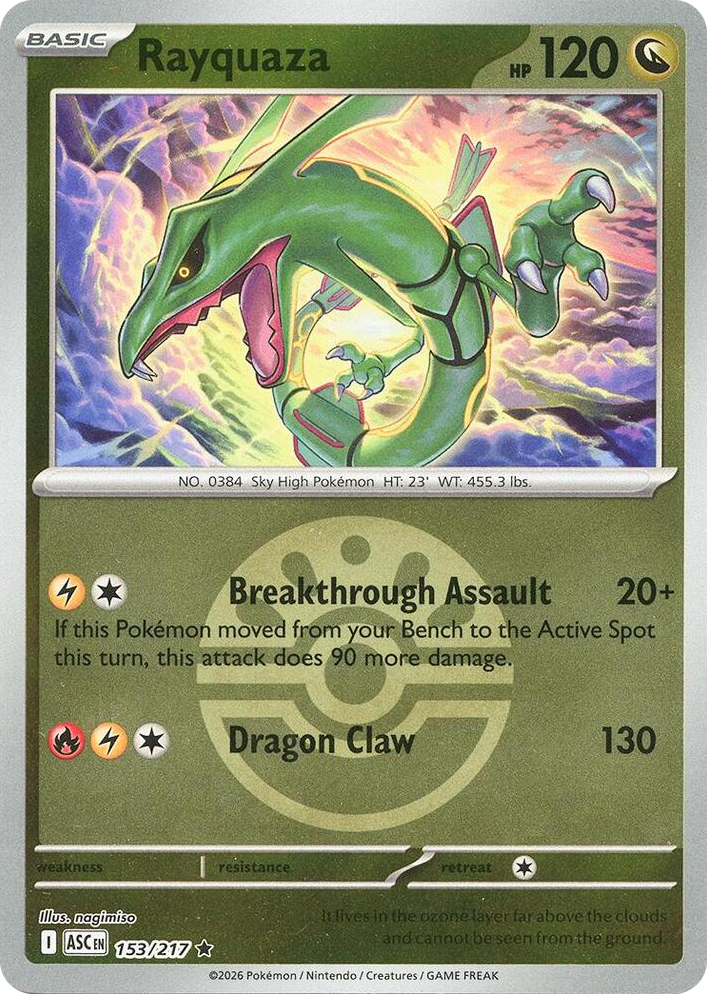 0153 Rayquaza (Friend Ball) Rare Ascended Heroes
