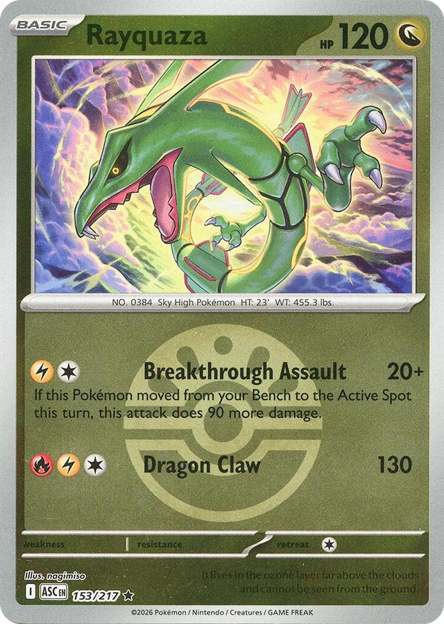 0153 Rayquaza (Friend Ball) Rare Ascended Heroes