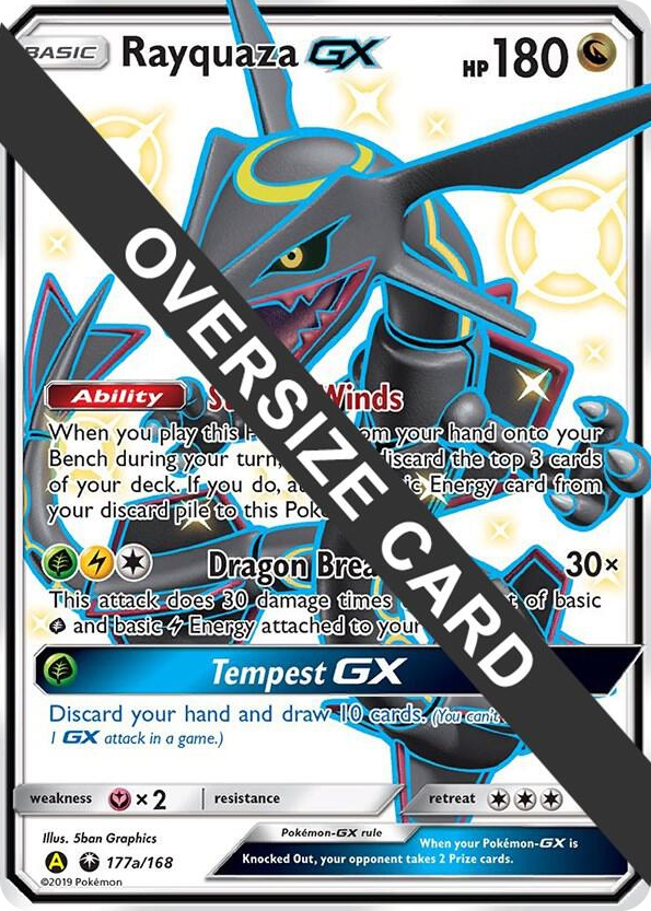 0177a Rayquaza GX - 177a/168 Promo Jumbo Cards