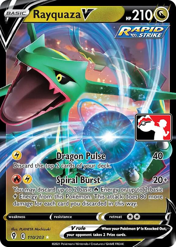 0110 Rayquaza V Ultra Rare Prize Pack Series Cards