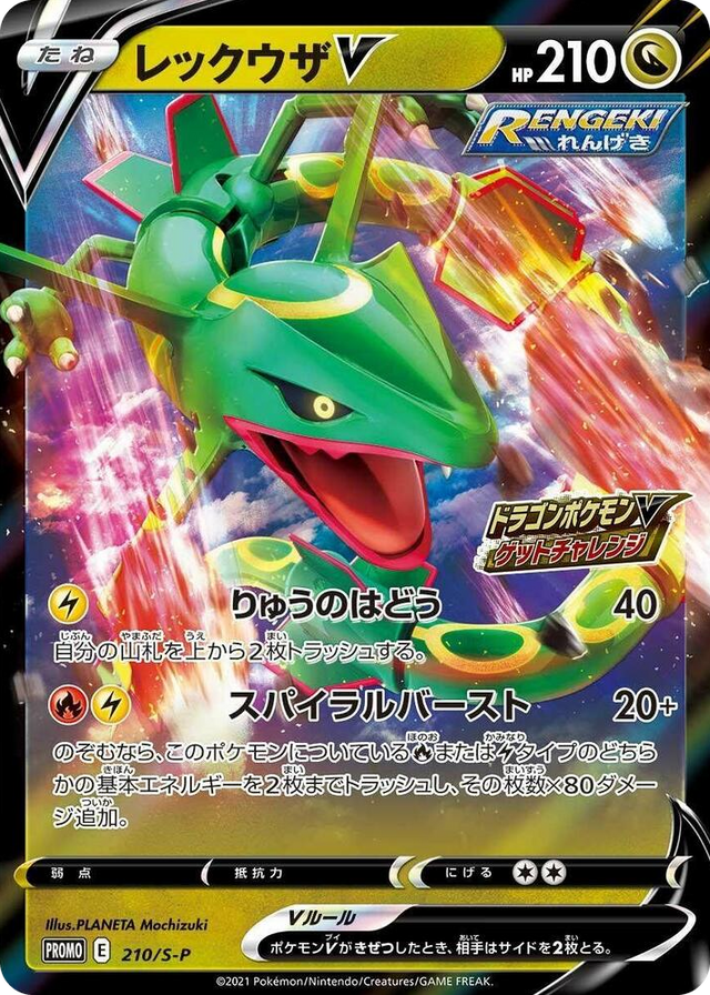 0210 Rayquaza V - 210/S-P Common S-P: Sword & Shield Promos