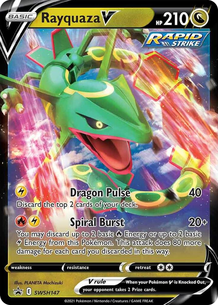 0147 Rayquaza V - SWSH147 Promo Sword & Shield Promo Cards