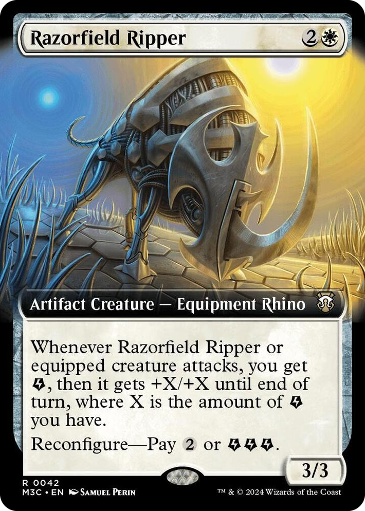 0042 Razorfield Ripper (Extended Art) R Commander: Modern Horizons 3
