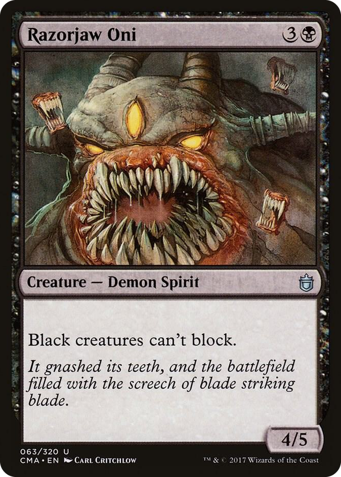 Razorjaw Oni #63 U - Commander Anthology Pokemon card