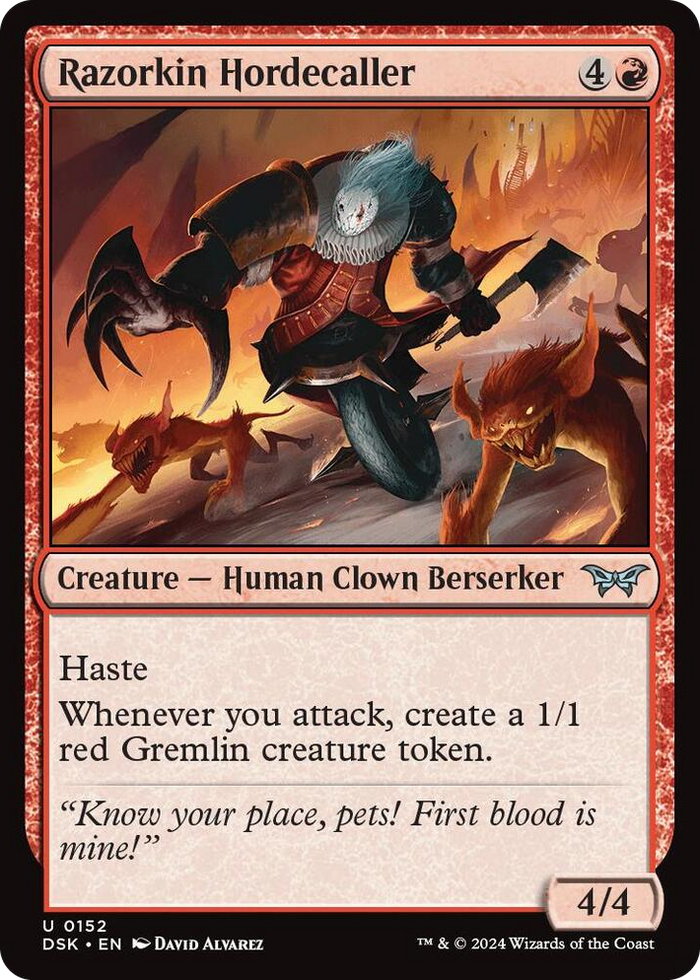 Razorkin Hordecaller #152 U - Duskmourn: House of Horror Pokemon card