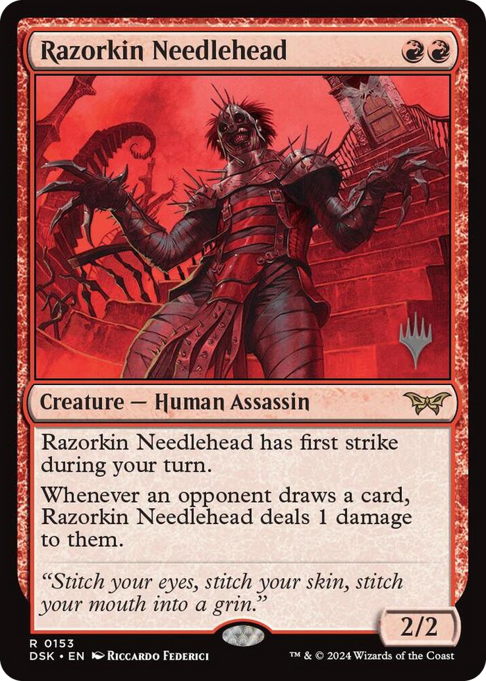 Razorkin Needlehead #153 R - Promo Pack: Duskmourn: House of Horror Pokemon card