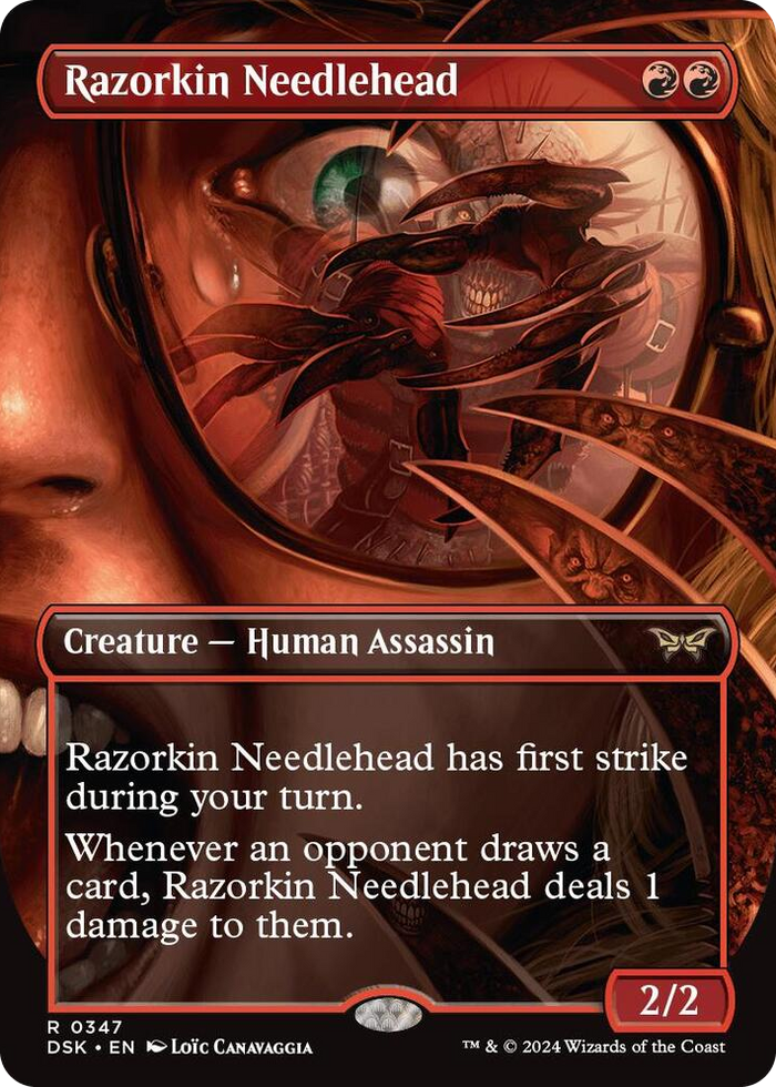 Razorkin Needlehead (Borderless) #347 R - Duskmourn: House of Horror Pokemon card