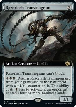 0333 Razorlash Transmogrant (Extended Art) R The Brothers' War