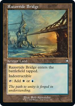 0195 Razortide Bridge (Retro Frame) C Commander: The Brothers' War